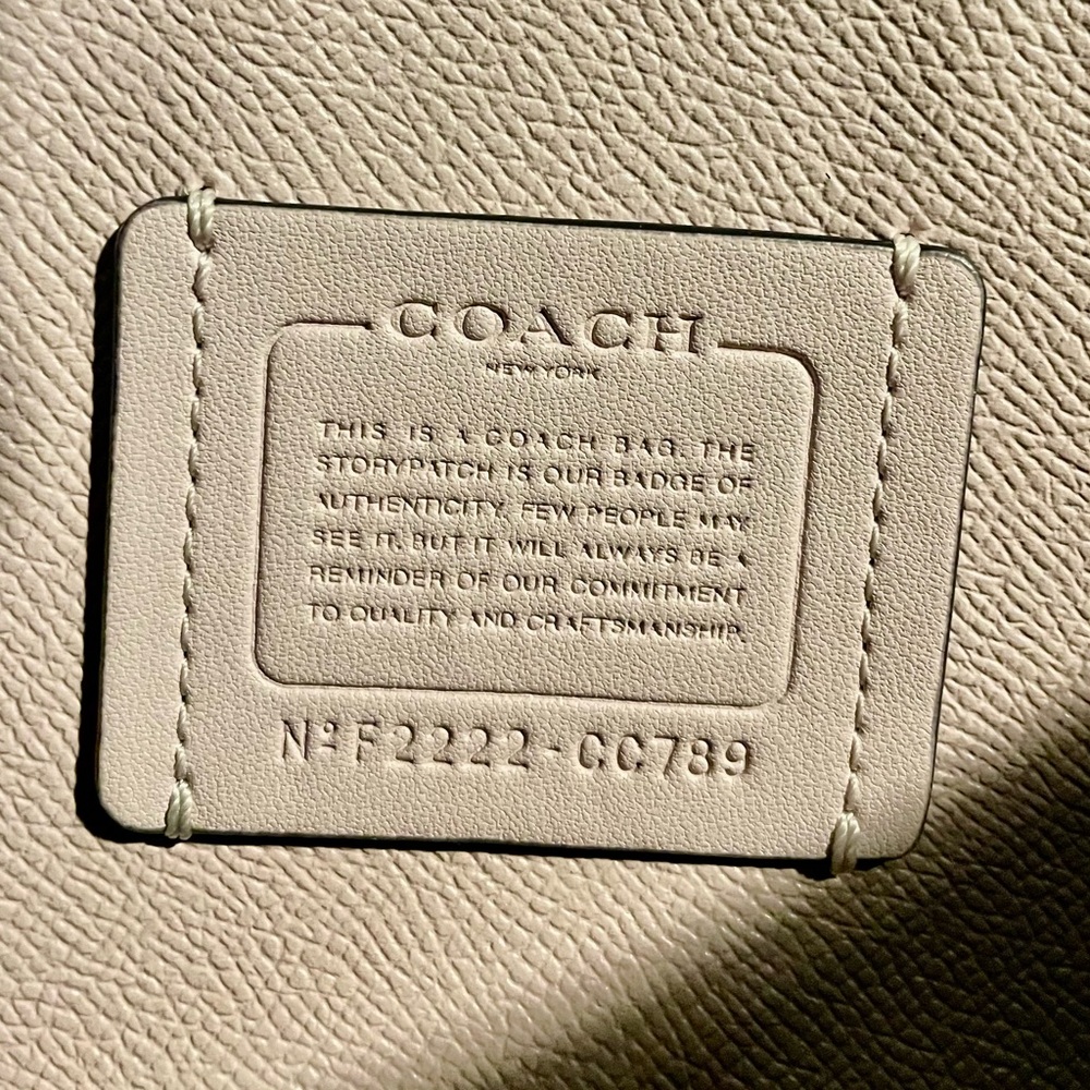 Coach Blue Pebbled Leather Tote Bag - Picture 10 of 17